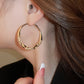 🌙💎Boucles d'oreilles circulaires avec zircon(🔥50% de réduction)