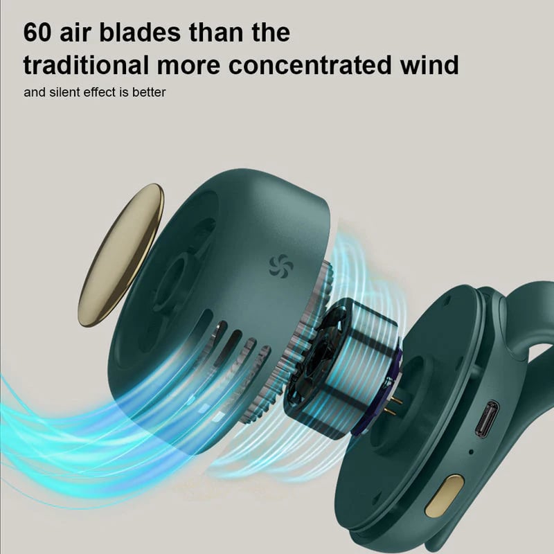 🎁Vente chaude 50%⏳Petit ventilateur tour de cou à pince tourbillon