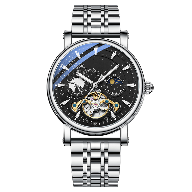 🔥55% de réduction💎Montre de luxe automatique lumineuse Starry Sky pour hommes⌚