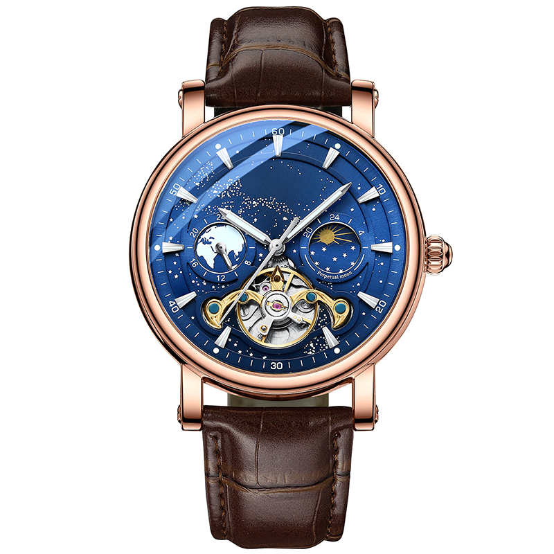 🔥55% de réduction💎Montre de luxe automatique lumineuse Starry Sky pour hommes⌚