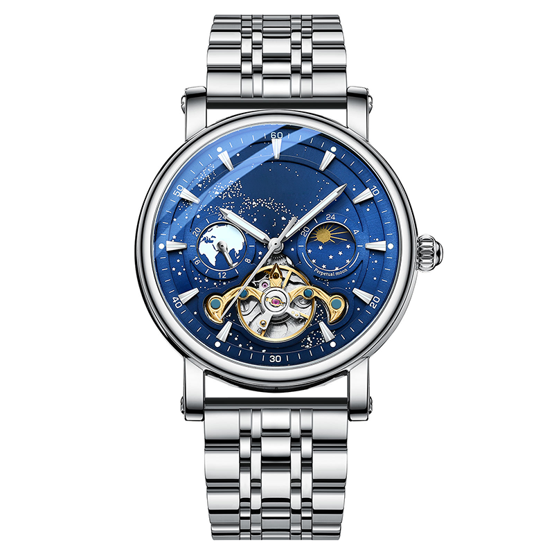 🔥55% de réduction💎Montre de luxe automatique lumineuse Starry Sky pour hommes⌚