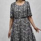 🌸2025 Vente d'été🌸Robe longue imprimée élégante avec ceinture(🔥55% de réduction)