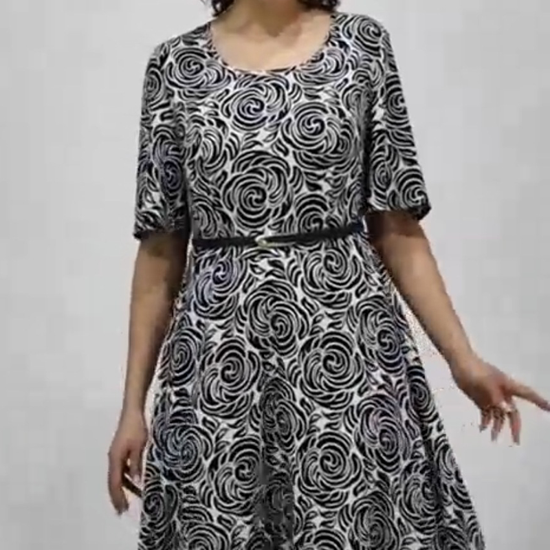 🌸2025 Vente d'été🌸Robe longue imprimée élégante avec ceinture(🔥55% de réduction)