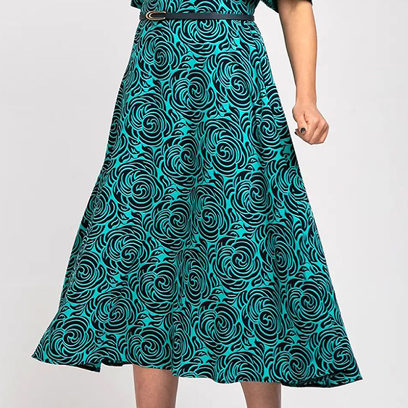 🌸2025 Vente d'été🌸Robe longue imprimée élégante avec ceinture(🔥55% de réduction)