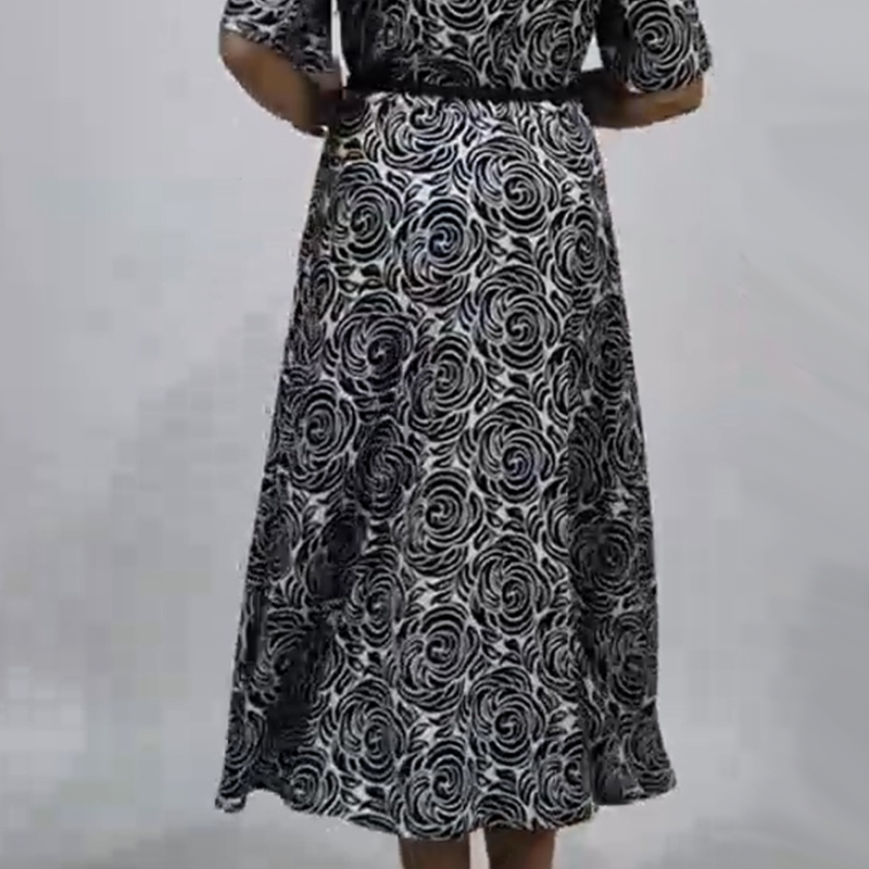 🌸2025 Vente d'été🌸Robe longue imprimée élégante avec ceinture(🔥55% de réduction)