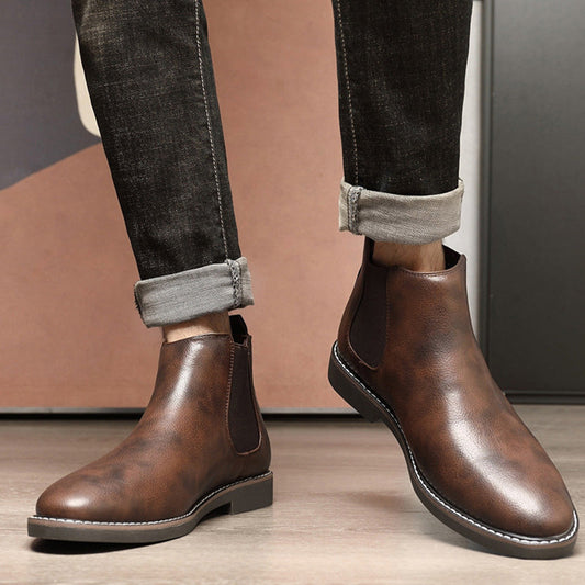 👞🐂55% de réduction🔥Bottes Chelsea vintage en similicuir pour hommes🚀Livraison gratuite