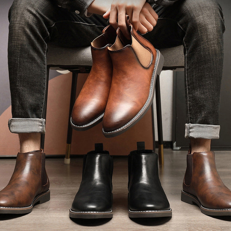 👞🐂55% de réduction🔥Bottes Chelsea vintage en similicuir pour hommes🚀Livraison gratuite