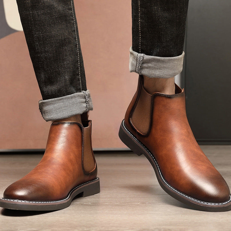 👞🐂55% de réduction🔥Bottes Chelsea vintage en similicuir pour hommes🚀Livraison gratuite