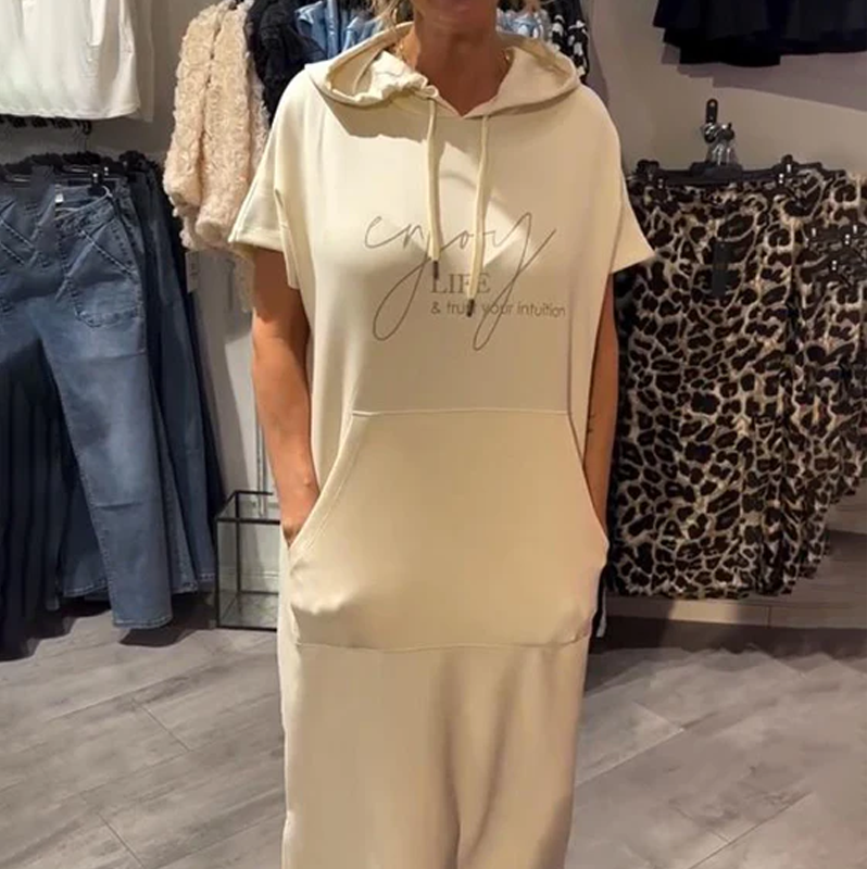 🔥Remise d'été 53%🔥Robe longue à capuche et manches courtes pour femmes