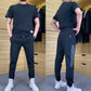 🎉🛍️55% de réduction🔥Ensemble 2 pièces haut à manches courtes et pantalon de jogging extensible pour homme