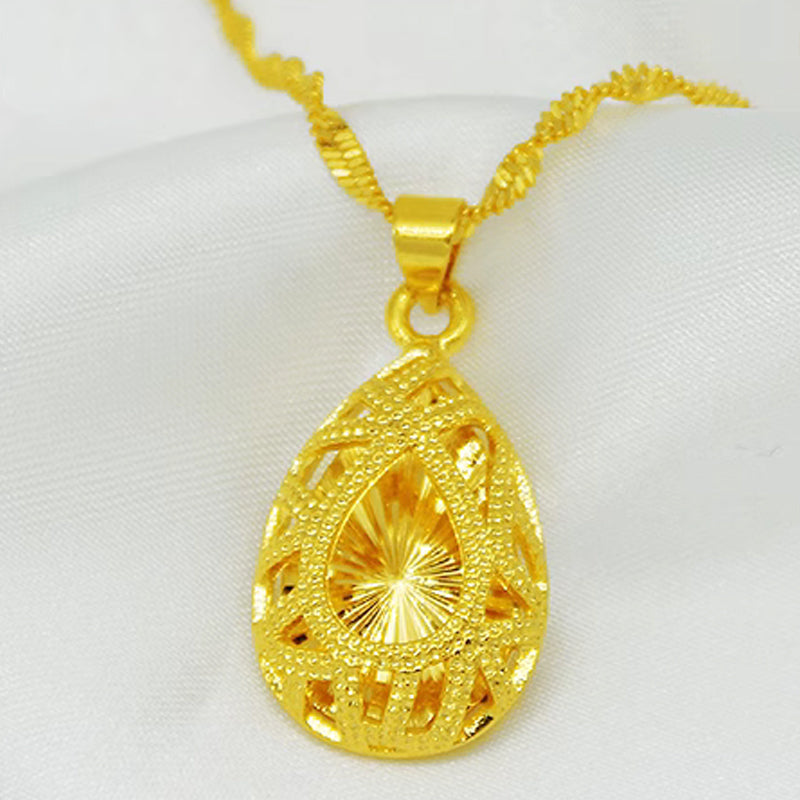 💧55% de réduction🌙Collier élégant en alliage doré avec pendentif en forme de goutte d'eau