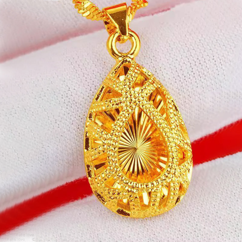 💧55% de réduction🌙Collier élégant en alliage doré avec pendentif en forme de goutte d'eau