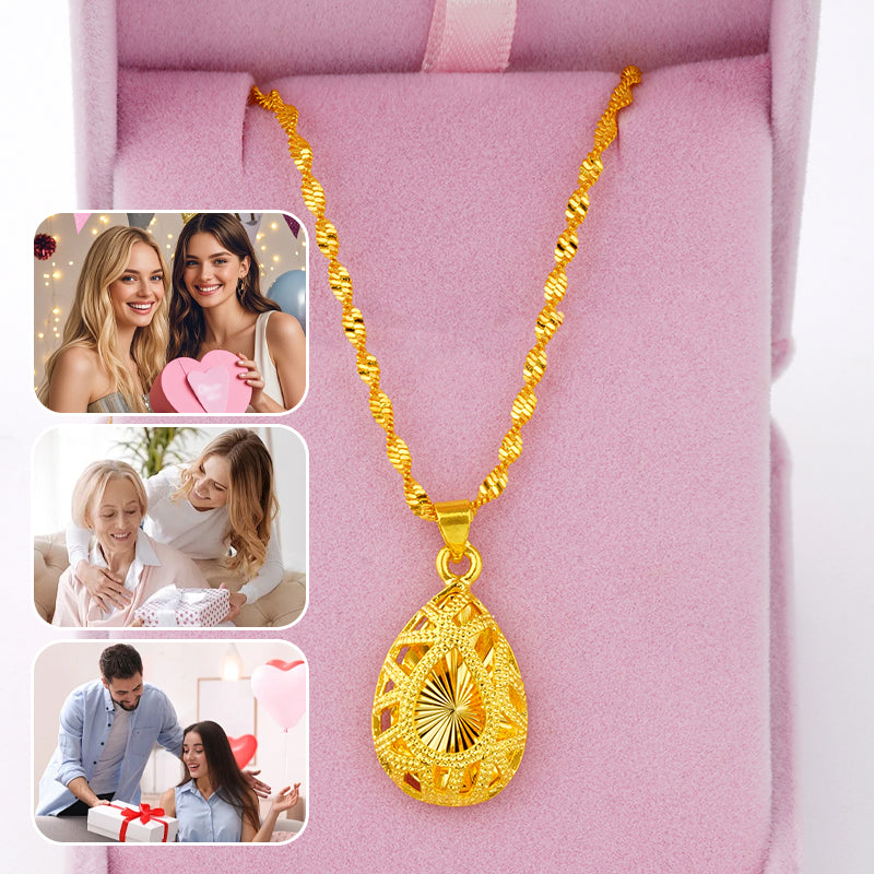 💧55% de réduction🌙Collier élégant en alliage doré avec pendentif en forme de goutte d'eau