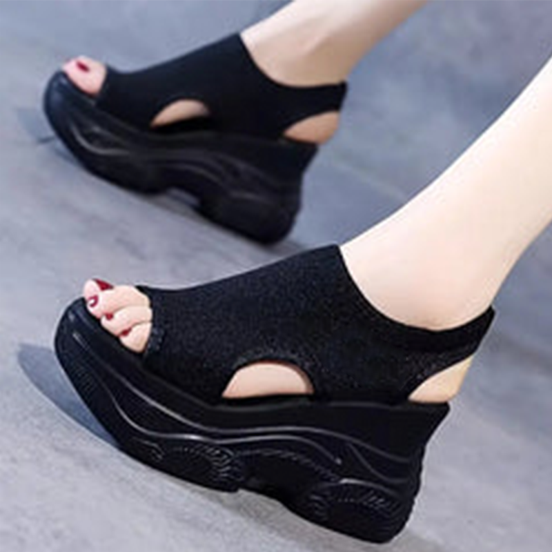 🔥2025 Spécial été🔥Sandales compensées à bout ouvert pour femmes