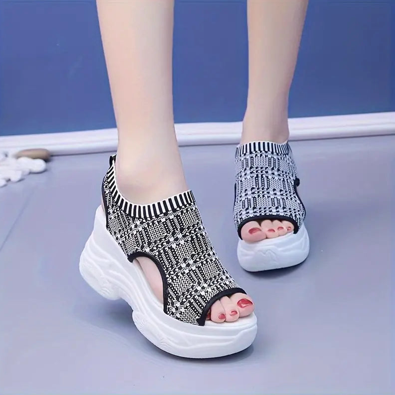 🔥2025 Spécial été🔥Sandales compensées à bout ouvert pour femmes