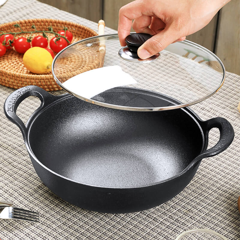 🍳C'est le dernier jour de la campagne🔥Pot en fer épais non revêtu(🚀55% de réduction)