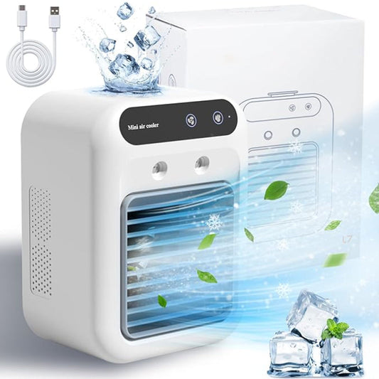 ❄️55 % de réduction 🌬️ Mini rafraîchisseur d'air 3 en 1 – Rafraîchit, humidifie et parfume ! Idéal pour votre bureau et votre chambre
