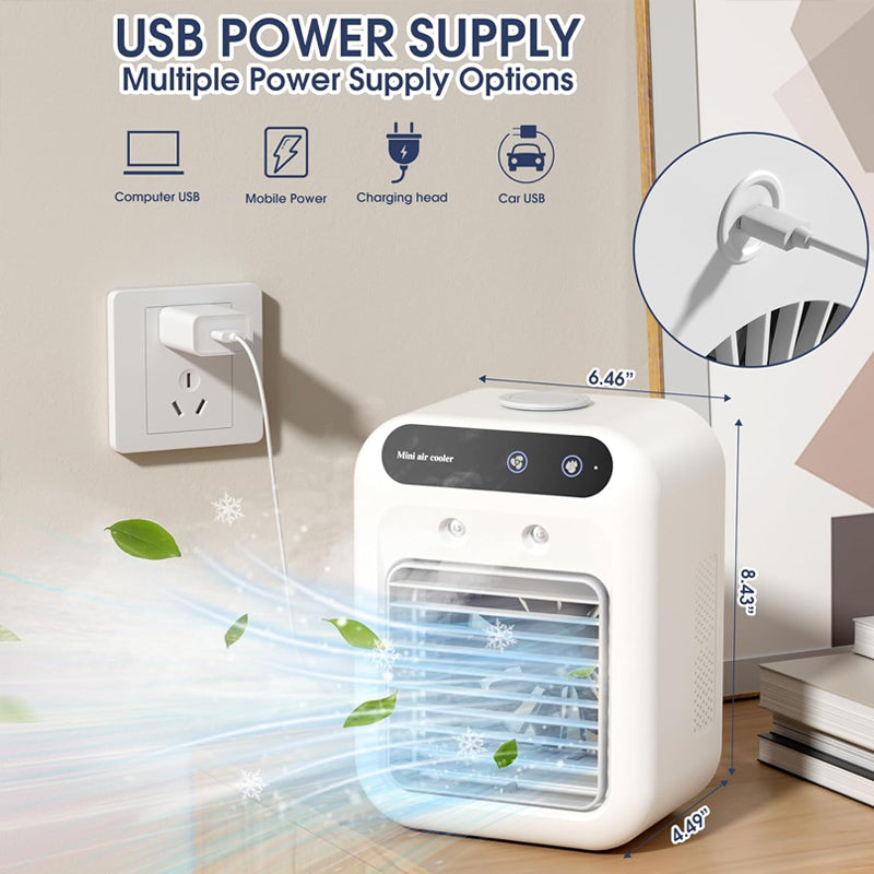 ❄️55 % de réduction 🌬️ Mini rafraîchisseur d'air 3 en 1 – Rafraîchit, humidifie et parfume ! Idéal pour votre bureau et votre chambre