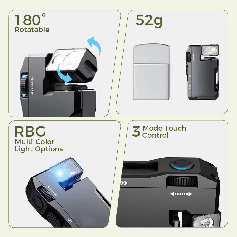 🔦Vente flash-55 % de réduction🔥Mini lampe de poche portable avec tête rotative