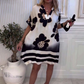 ✨️Best-seller de l'été👗Robe ample imprimée à col en V profond pour femme(🔥55% de réduction)