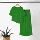Ensemble deux pièces asymétrique 👗 : Haut asymétrique + Pantalon à boutonnage simple — Coupe ample et respirante 🛍️