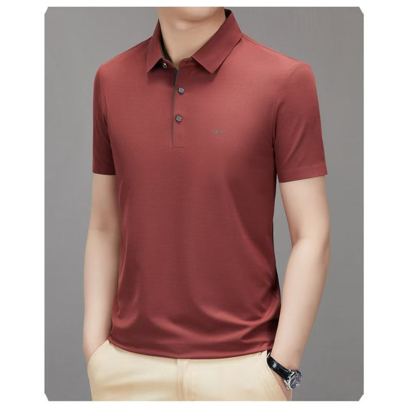 🔥Technologie Ice Silk Black ! Ce t-shirt à manches courtes pour homme ❄️ est doté d'un revers en fibre respirante pour vous garder au frais par temps chaud.