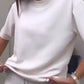 ✨55% de réduction✨Top uni pour dames avec manches courtes ＆ Ensemble deux pièces avec pantalon