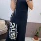 【S-4XL】👗Robe décontractée à manches courtes avec fente latérale et coupe ample pour femme