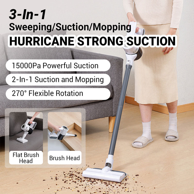 🔈🔈60% de réduction🔥Aspirateur sans fil 3 en 1 puissant de 15 000 Pa pour la maison