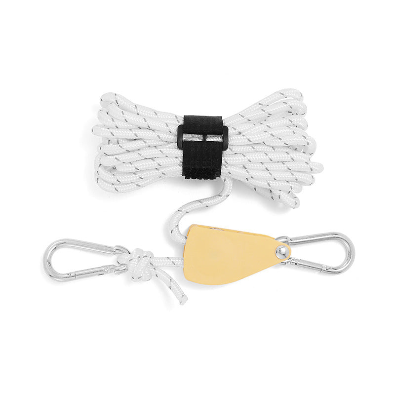 🔥55% de réduction🪢Bärbar Justerbar Fix Tält Hög styrka Snabb frigöring Remskiva Camping Rope 🌳(4 Pcs / Set)