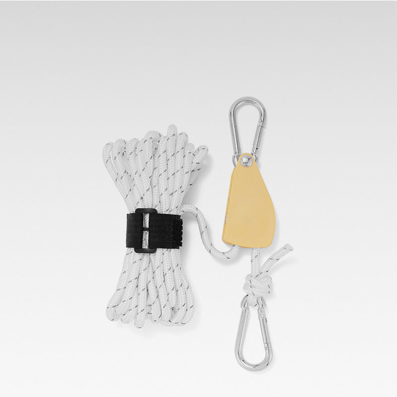 🔥55% de réduction🪢Bärbar Justerbar Fix Tält Hög styrka Snabb frigöring Remskiva Camping Rope 🌳(4 Pcs / Set)