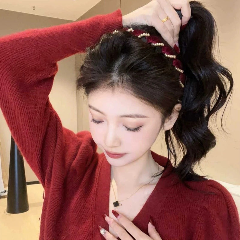📢✨Vente chaude 🌸Serre - tête vintage en perles artificielles🫧55% de réduction