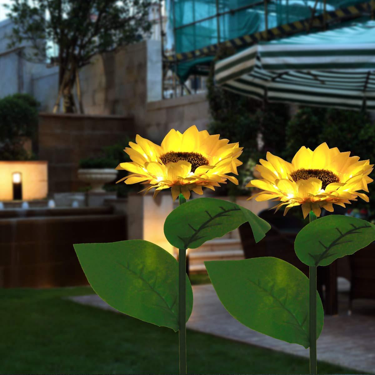 🌻Lampes solaires de jardin étanches en forme de tournesol☀️