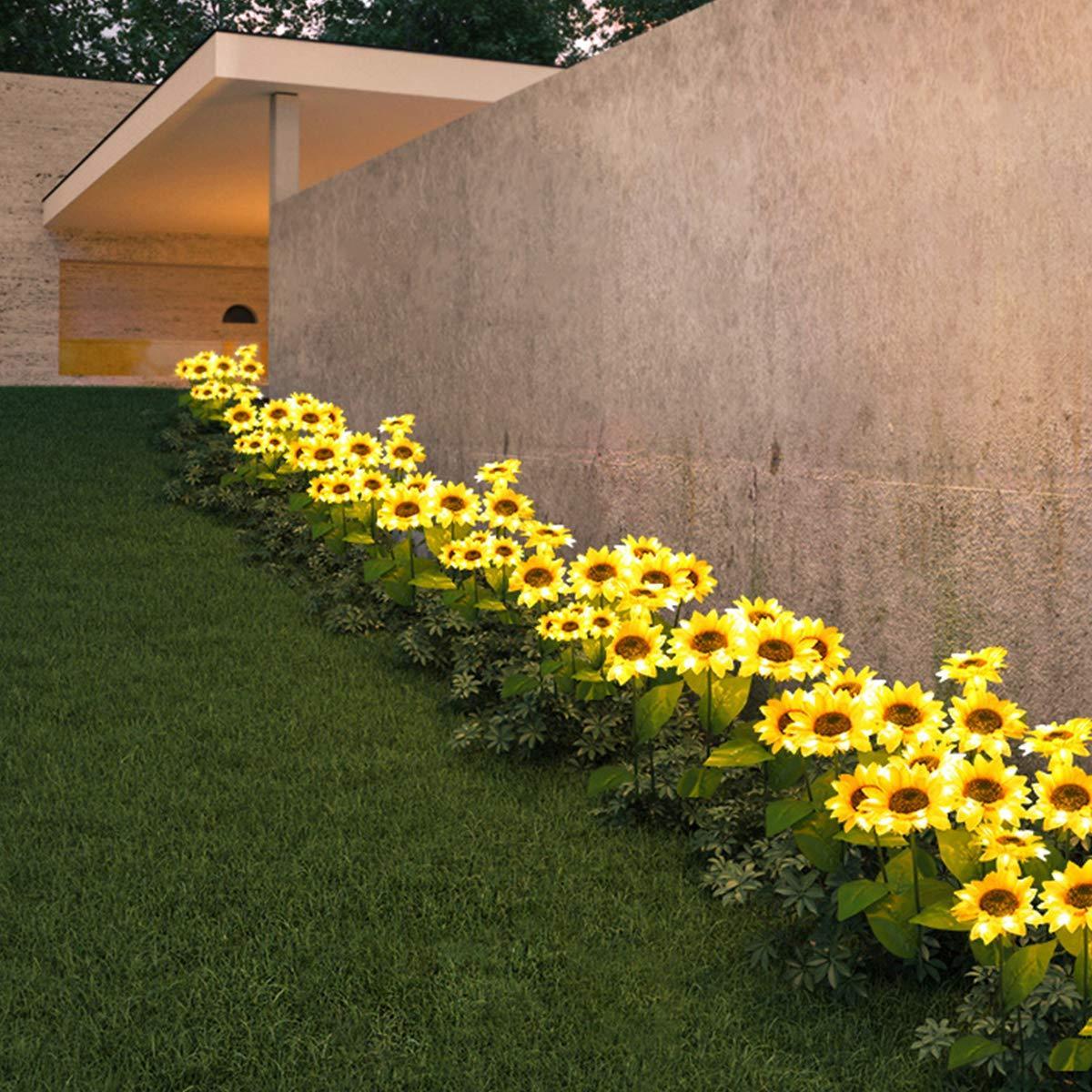 🌻Lampes solaires de jardin étanches en forme de tournesol☀️