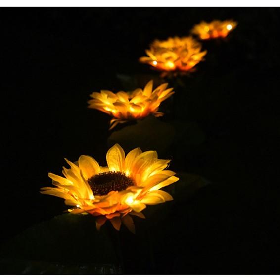 🌻Lampes solaires de jardin étanches en forme de tournesol☀️