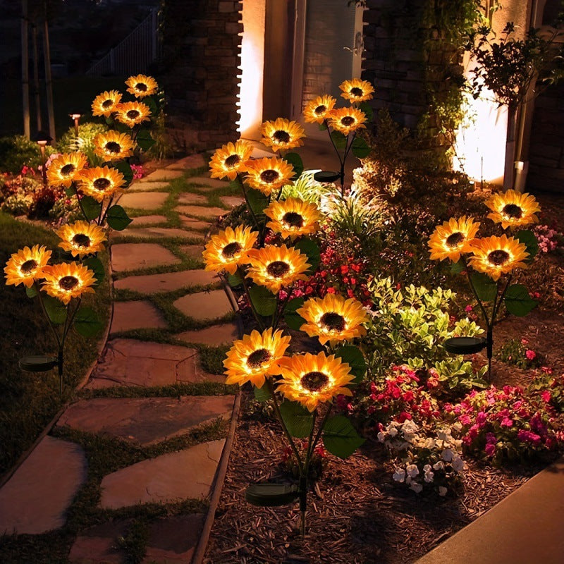 🌻Lampes solaires de jardin étanches en forme de tournesol☀️