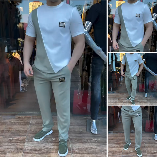 🏃‍55% de réduction🔥Ensemble décontracté homme col ras du cou et pantalon