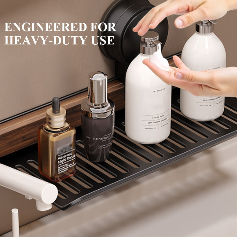 ✨Vente de nouveaux produits - 55 % de réduction✨Étagère de Salle de Bain à Ventouse en Noyer