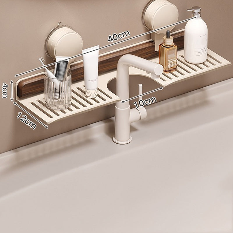 ✨Vente de nouveaux produits - 55 % de réduction✨Étagère de Salle de Bain à Ventouse en Noyer