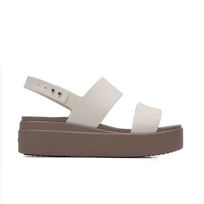 🥿✨ PROMO FLASH 50% ! Sandales Plates à Plateforme Femme – Semelle Mousse Mémoire de Forme, Empeigne TPU Souple, Boutons-Pression Réglables, 5 Couleurs, Parfaites pour l'Été & le Quotidien ☀️