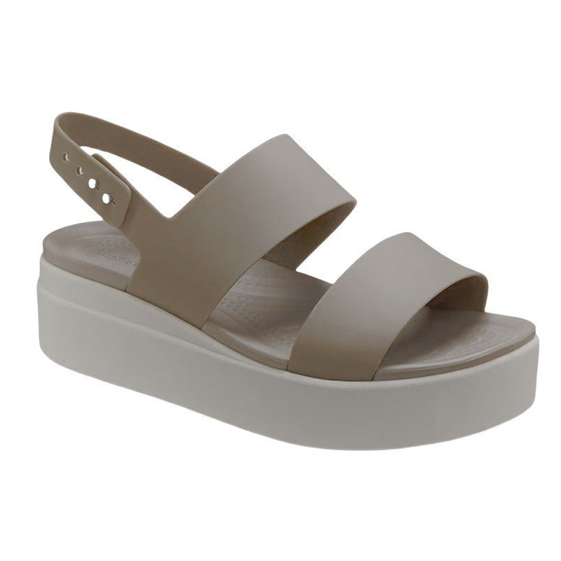 🥿✨ PROMO FLASH 50% ! Sandales Plates à Plateforme Femme – Semelle Mousse Mémoire de Forme, Empeigne TPU Souple, Boutons-Pression Réglables, 5 Couleurs, Parfaites pour l'Été & le Quotidien ☀️