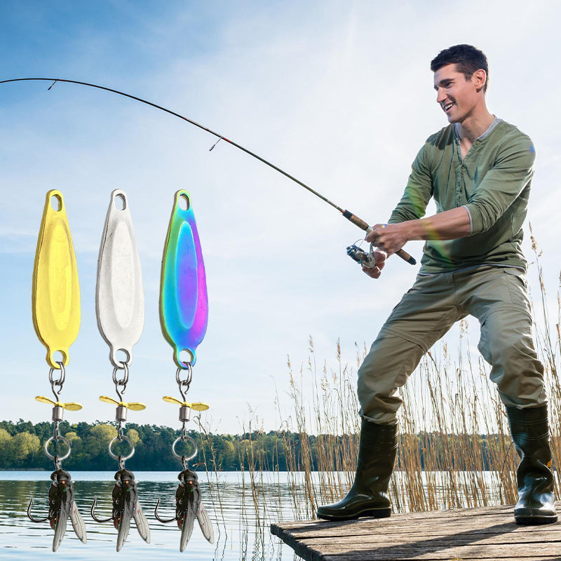 🎣🔥60 %  DE RÉDUCTION !! ✨🎁Leurre de pêche à hélice en métal pour attraper des poissons✨