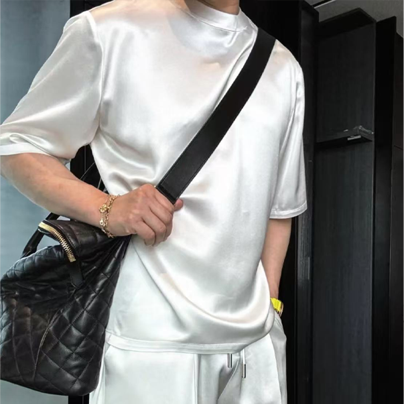⏳55% DE RÉDUCTION🔥Ensemble deux pièces haut et short décontractés en coton mercerisé de haute qualité pour hommes, couleur unie 【Coupe ample, convient à toutes les occasions】