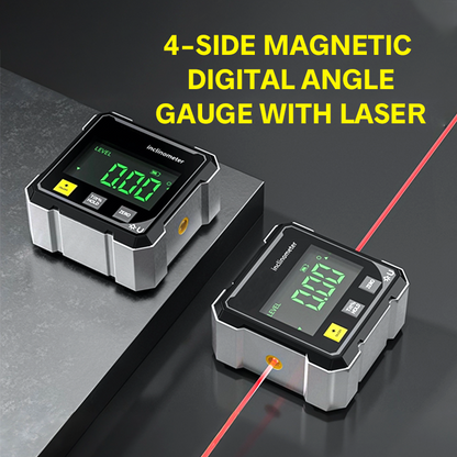 📐 50 % DE RÉDUCTION ! Équerre numérique magnétique avec laser et 4 faces – double position, fixation magnétique à 360° et construction robuste – idéale pour le bâtiment, la menuiserie et la technique ✨