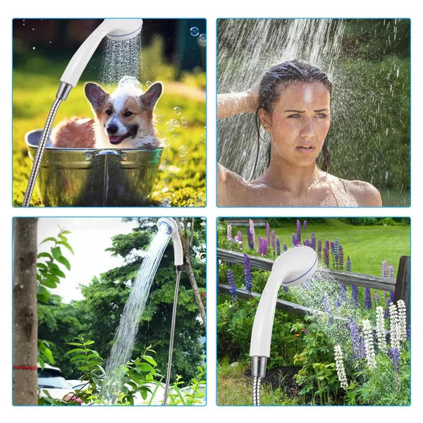 🚿Douche de camping portable à débit réglable – Pour un nettoyage facile et pratique à l'extérieur !✨
