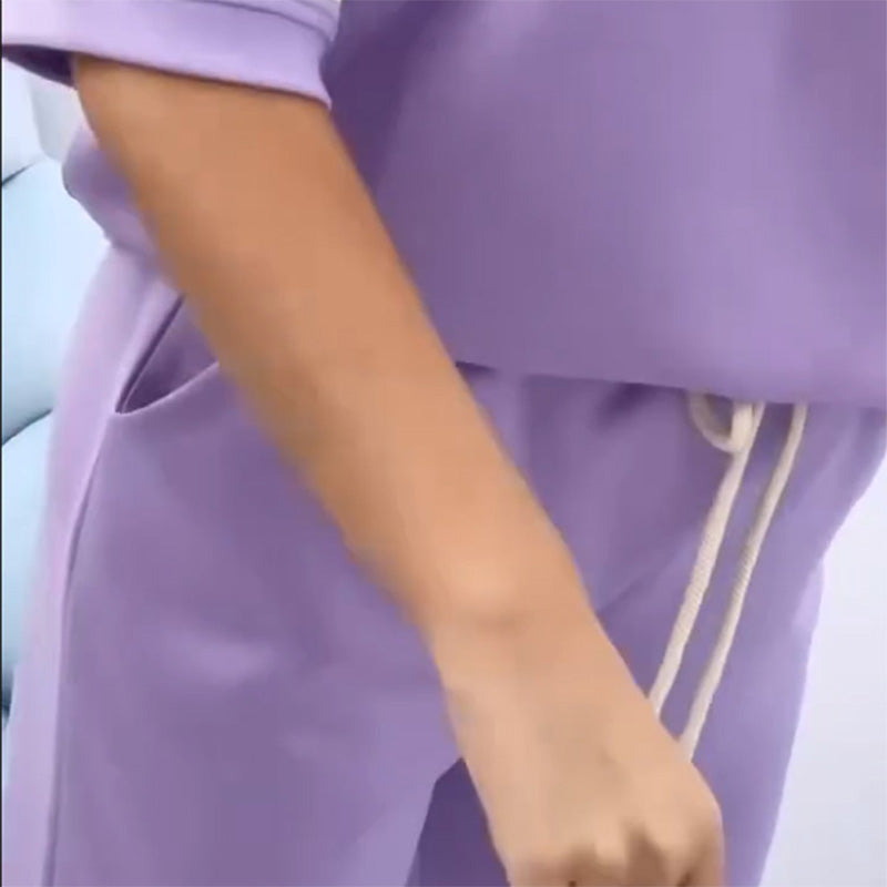 Nouveautés - Promotions🔥Ensemble haut et pantalon décontractés de couleur unie pour femme