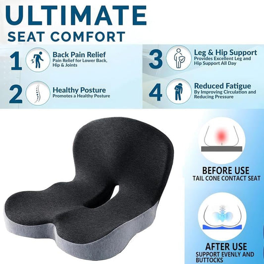 📢🎁Nouveaux produits à la mode - 55 % de réduction✨Coussin de siège en mousse à mémoire de forme antidérapant📢