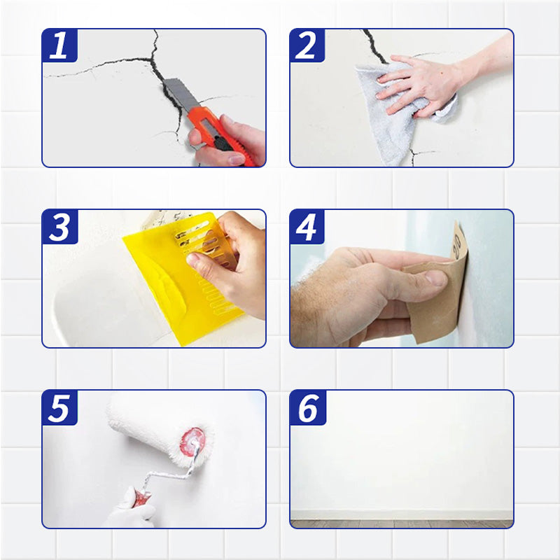 🔈🔈60%  de réduction🛠️🏠 Pâte élastique anti-fissures spéciale murs