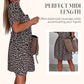👗Robe décontractée à col en V et manches courtes👗