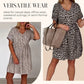 👗Robe décontractée à col en V et manches courtes👗
